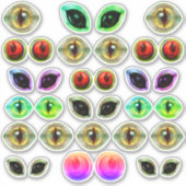 Gray Alien Martian Lizard Dragon Monster Eyes Aufkleber (Vorderseite)