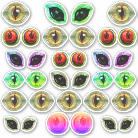 Gray Alien Martian Lizard Dragon Monster Eyes Aufkleber (Vorderseite)