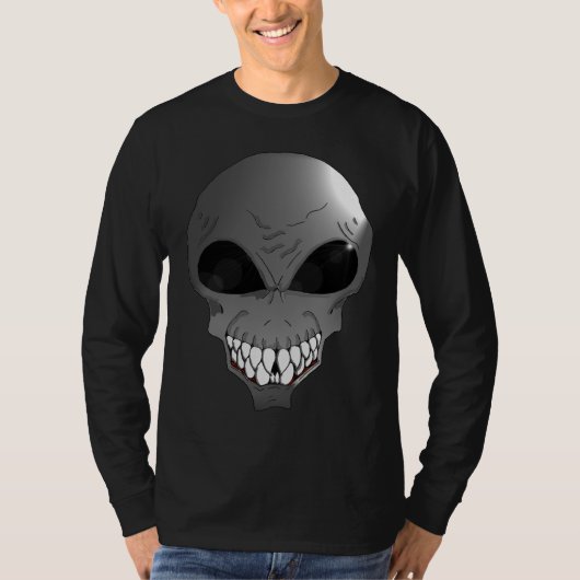 Gray Alien Men's Basic Long Sleeve T - Shirt (Vorderseite)
