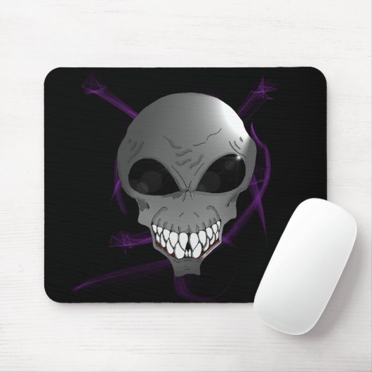 Gray Alien Mousepad (Mit Mouse)