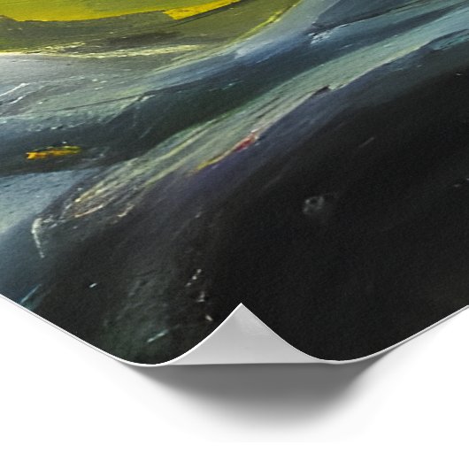 Gray Alien Paint Poster (Ecke)