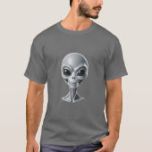 Gray Alien Smile T-Shirt (Vorderseite)