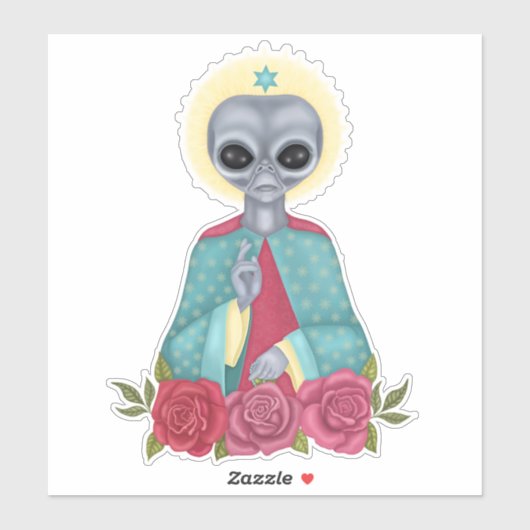 Gray Alien Sticker (Blatt)
