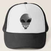 Gray Alien Trucker Hat Truckerkappe (Vorderseite)