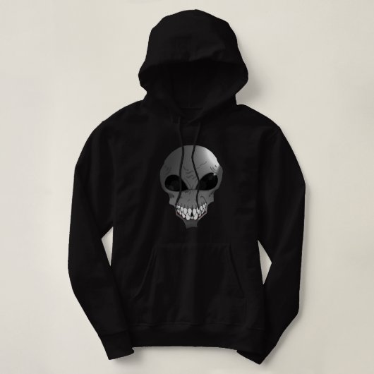 Gray Alien Women's Basic Hooded Sweatshirt (Design vorne)