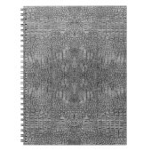 Gray Alligator Leather Notizblock (Vorderseite)