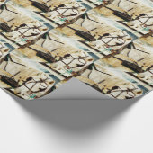 Gray Amish Buggy Horse Geschenkpapier (Ecke)