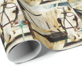 Gray Amish Buggy Horse Geschenkpapier (Rolleneckpunkt)