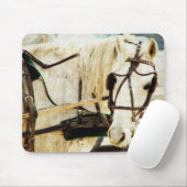 Gray Amish Buggy Horse Mousepad (Mit Mouse)