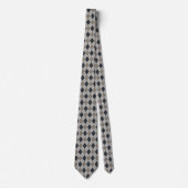 Gray And Black Argyle Necktie Krawatte (Vorderseite)