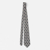 Gray And Black Argyle Necktie Krawatte (Rückseite)