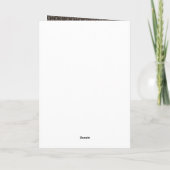 Gray and Black Damask Thank You Card with Photo Dankeskarte (Rückseite)