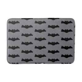 Gray and Black Halloween Bats Badematte