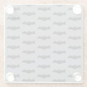 Gray and Black Halloween Bats Glasuntersetzer (Rückseite)