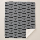 Gray and Black Halloween Bats Sherpadecke (Vorderseite)