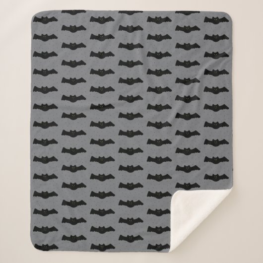 Gray and Black Halloween Bats Sherpadecke (Vorderseite)