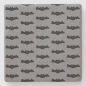Gray and Black Halloween Bats Steinuntersetzer (Vorderseite)