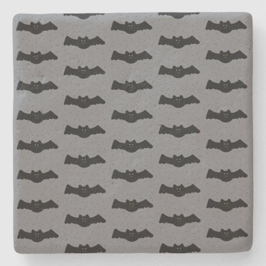 Gray and Black Halloween Bats Steinuntersetzer (Vorderseite)