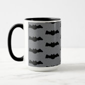 Gray and Black Halloween Bats Tasse (Links)