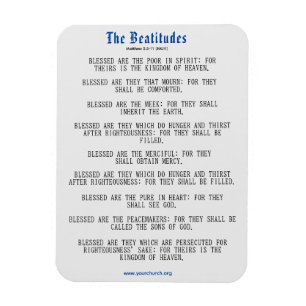 Gray and Blue Beatitudes Inspiration Magnet