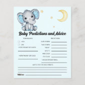 Gray and Blue Elephant Baby Shower boy (Vorderseite)