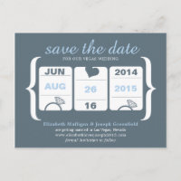 Gray and Blue Machine Wedding Save the Date