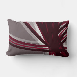 Gray and Burgundy Artistic Abstract Design Lendenkissen