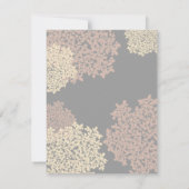 Gray and Cream Queen Anne's Lace Wedding RSVP (Rückseite)