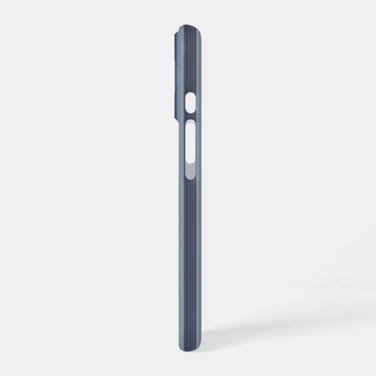 gray and denim pinstripes iPhone 16 hülle (Linke Seite)