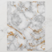 Gray and Gold Marble Agate Elegantes Hochzeitsprog (Rückseite)