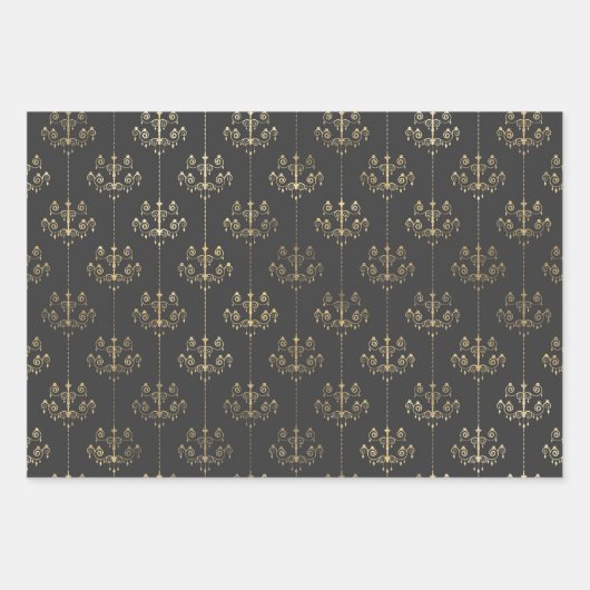 Gray and Gold Paris thematisch Geschenkpapier Set (Vorderseite 3)