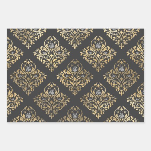Gray and Gold Paris thematisch Geschenkpapier Set (Vorderseite 2)