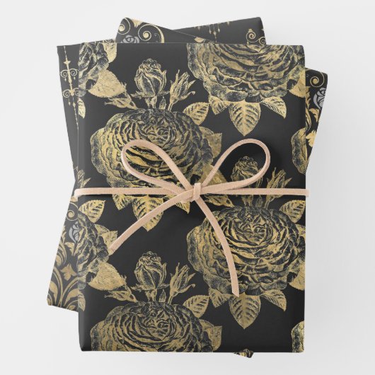 Gray and Gold Paris thematisch Geschenkpapier Set (Beispiel)