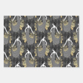 Gray and Gold Paris thematisch Geschenkpapier Set (Vorderseite 2)