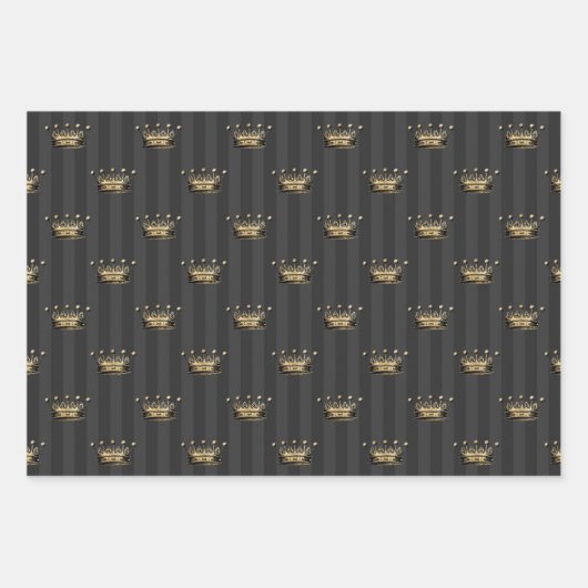 Gray and Gold Paris thematisch Geschenkpapier Set (Vorderseite 3)