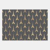 Gray and Gold Paris thematisch Geschenkpapier Set (Vorderseite 2)