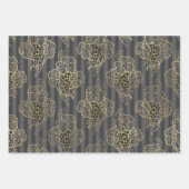 Gray and Gold Paris thematisch Geschenkpapier Set (Vorderseite 2)