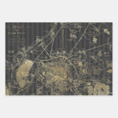 Gray and Gold Paris thematisch Geschenkpapier Set (Vorderseite 3)