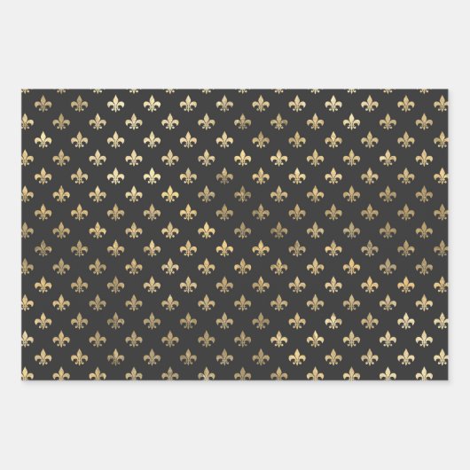 Gray and Gold Paris thematisch Geschenkpapier Set (Vorderseite 2)