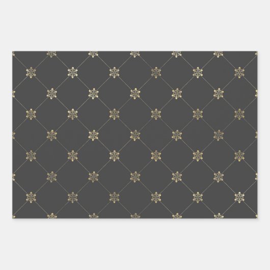 Gray and Gold Paris thematisch Geschenkpapier Set (Vorderseite 3)