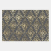 Gray and Gold Paris thematisch Geschenkpapier Set (Vorderseite)