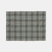 Gray and Green Craig Clan Tartan Fleecedecke (Vorderseite (Horizontal))
