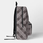 Gray and Grey Plaid, Your Name Bedruckter Rucksack (Links)