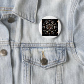 Gray and Orange Flame Mandala Button (Beispiel)