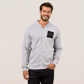 Gray and Orange Flame Mandala Hoodie (Vorne ganz)