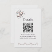 Gray and Pink Bells Details Insert for Invitation (Vorne/Hinten)