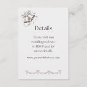 Gray and Pink Bells Details Insert for Invitation (Vorderseite)