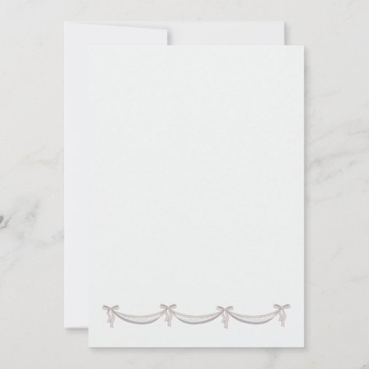 Gray and Pink Bells Wedding Invitation (Rückseite)