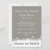 Gray and Pink Fuchsai Senior Picture Class Ankündigung (Rückseite)