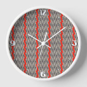 Gray and red chevron design uhr (Vorderseite)